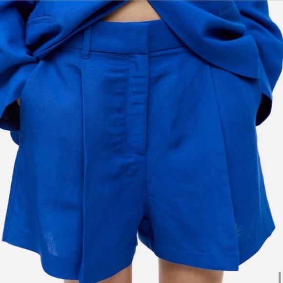 H&M Linen-Blend Bermuda Shorts SZ 6 NWT - Picture 2 of 6